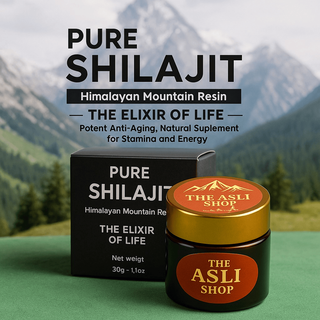 Pure Himalayan Shilajit Resin – The Elixir of Life | 15g–100g | Free Delivery – The Asli Shop